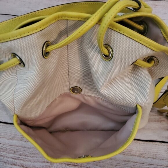 Coach Avery Canvas Drawstring Satchel Bag F28913 - Picture 6 of 15